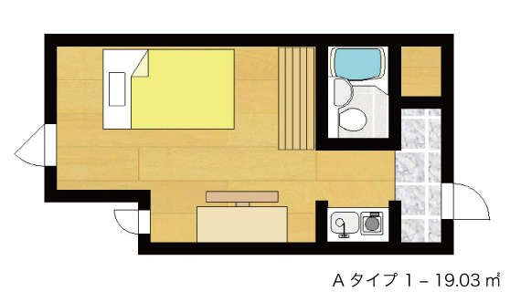 渋谷女子学生ハイツのお部屋タイプ