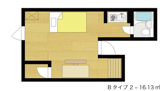 渋谷女子学生ハイツのお部屋タイプ
