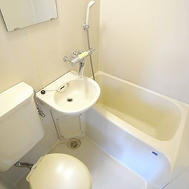 渋谷女子学生ハイツのお部屋内ユニットバス